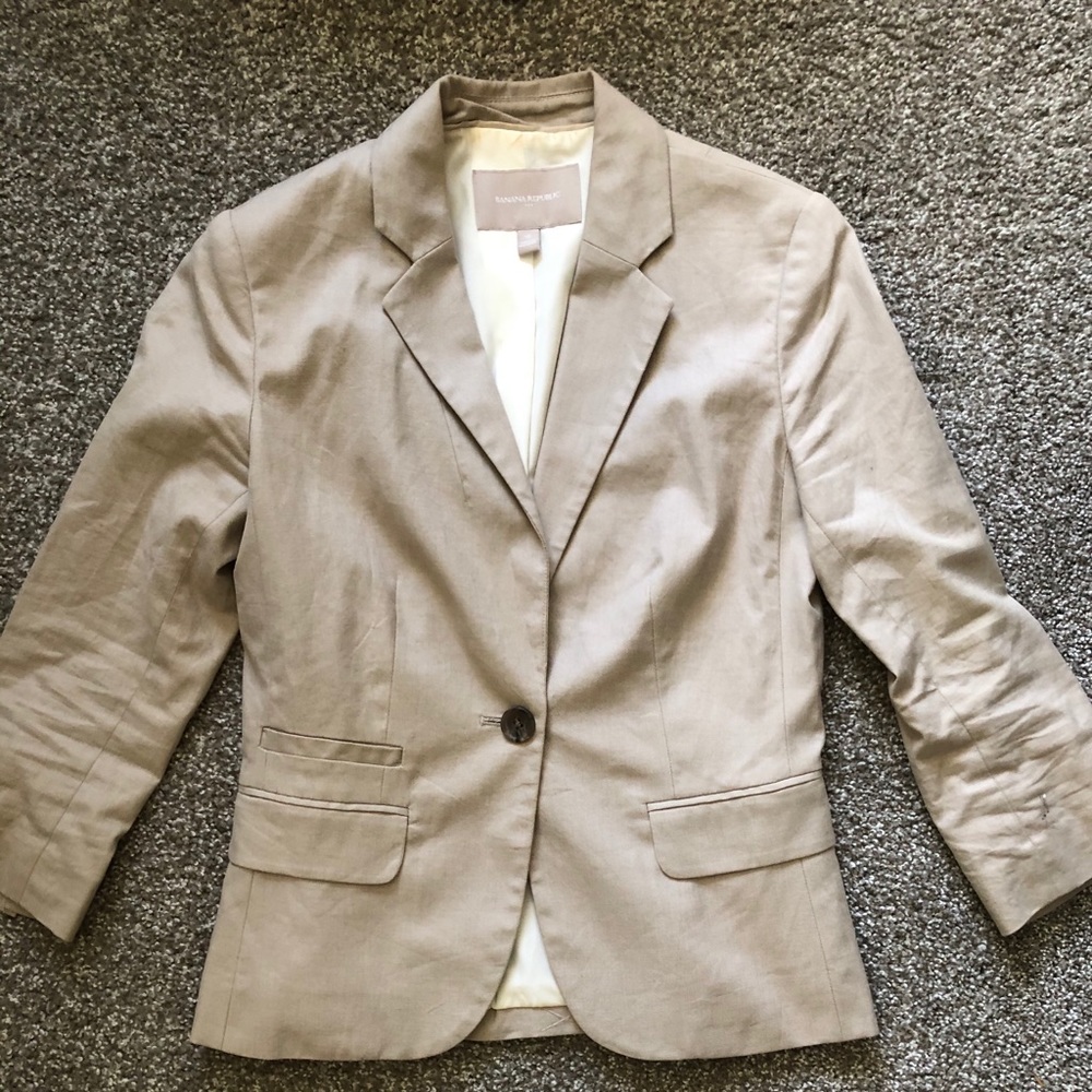 Banana Republic Classic Tan Blazer 0 NWOT